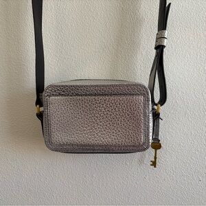 Fossil Small Silver Crossbody Bag EUC